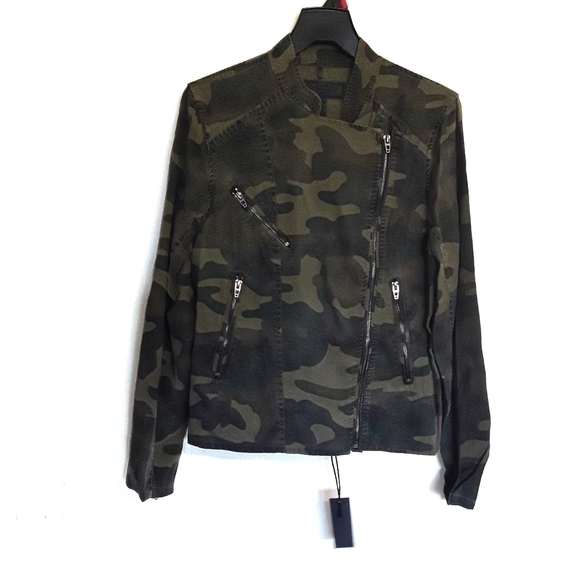 🆕 BlankNYC | NWT Camo military Moto Jacket green - Picture 1 of 7